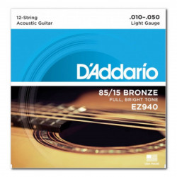 D'ADDARIO EZ940 BRONZE MEDIUM 12 STRINGS (10-50)